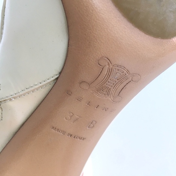 ⚡️SOLD⚡️ Vintage 70's Céline cream Go Go retro patent leather heeled boots - Picture 3 of 6